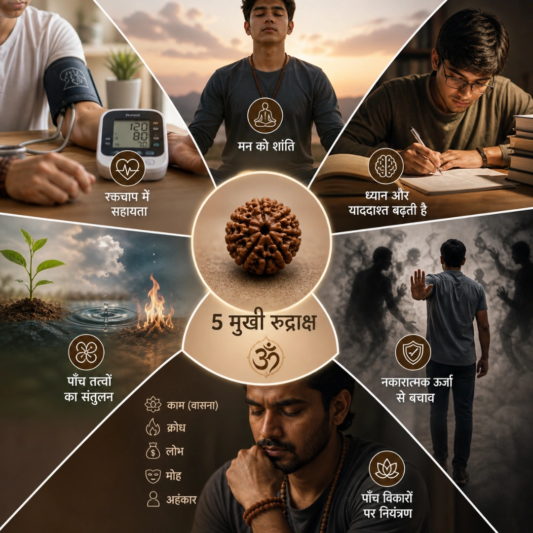 panchmukhi rudraksha ke faayde